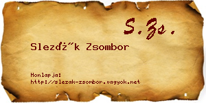Slezák Zsombor névjegykártya