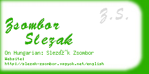 zsombor slezak business card